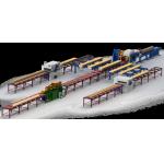 Woodworking Multi Rip Saw Round Log Multi Blades Ripsaw Machine Production Line for sale