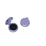 Plastic silver compact mirror with comb Logo customized for sale