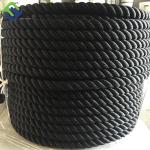 3 Strand Nylon Ship Mooring Rope Black Color 28mm for sale