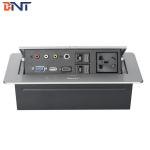 Zinc  Alloy Table  Desktop Flip Up Multimedia Socket  Rounded Corner With 3Mm Surface Thickness for sale