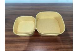 China Biodegradable Take Away Square Paper Salad Bowls With Lids supplier