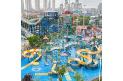 China Customized Splash Pad Fiberglass Waterslides Playground Slide For Pool supplier