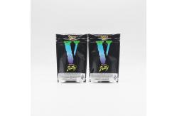 China ziplockk Black Stand Up Pouches Smellproof Food Packing Bags With Tear Notch supplier