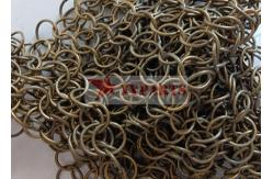 China 2.0x20mm Antique Bronze Welded Metal Ring Mesh Curtain For Architectural Designs supplier