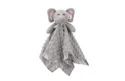 China Soft Lovey Elephant Security Blanket Lightweight For Unisex Baby Gifts supplier