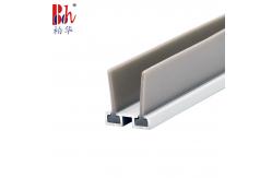 China Windproof Door Bottom Seal Strip Aluminium Alloy With TPE Rubber Tape supplier