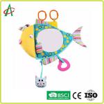 BSCI Plush Books For Babies 23.5x35cm Fish Shape With Mirror for sale
