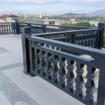 Matte Black Aluminum Wrought Iron Balcony Railing Security Steel Balustrade