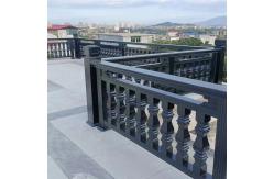 China Matte Black Aluminum Wrought Iron Balcony Railing Security Steel Balustrade supplier