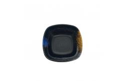 China 5 Inch Black Rectangular Melamine Salad Bowl Matt Finish BPA Free supplier