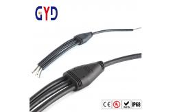China 3 Way Splitter Electrical IP67 Waterproof Cable Connector Black White supplier