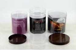 China Promotional Food Packaging Clear plastic pet Jars witn PE cap 100mm supplier