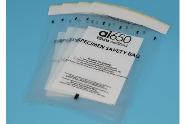 Transparent 95kPa Biohazard Bag , 95kPa Compliant Transport Bags With Custom Printed