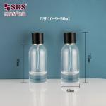 Boston Shape Transparent Perfume Fragrance Empty 50ml Glass Spray Bottle for sale