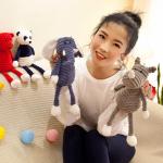 Halloween Cute Plush Dolls Pp Cotton Stuff With 30cm Tall Soft Corduroy Cartoon Design for sale