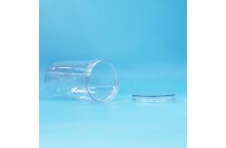 China Food Grade Transparent Round Shape PET Plastic Candy Cookies Jar Clear Screw Cap supplier