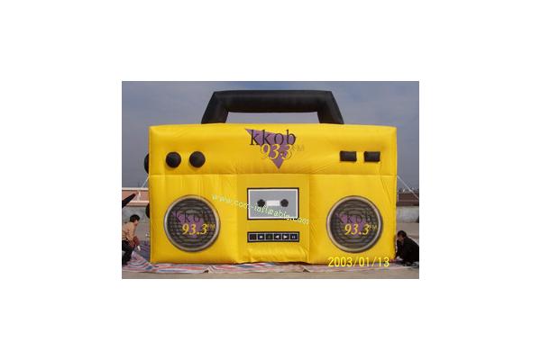 Inflatable radio box model carton character inflatable advertising carton
