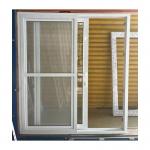 White PVC UPVC Patio Sliding Door Exterior With Mosquito Net for sale