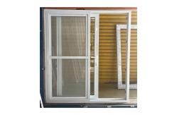 China White PVC UPVC Patio Sliding Door Exterior With Mosquito Net supplier