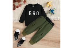China Children'S Letter Printing Pullover Sweater Two Piece Sets supplier