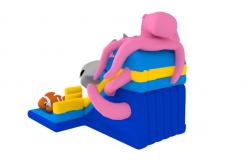 China Ocean Themed Shark Commercial Inflatable Water Slides supplier