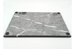 China Black Small Marble Chopping Board Durable Rectangle Round Edge Backside supplier