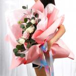 CMYK Fashion Printed Flower Wrapping Paper 58*58cm Many Designs for sale
