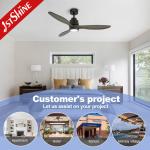 Lighting Solutions Service LED Ceiling Fan with 3 Wooden Blades and Remote Control
