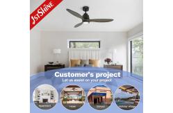 China Lighting Solutions Service LED Ceiling Fan with 3 Wooden Blades and Remote Control supplier
