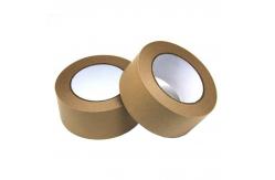 China Flatback Custom Kraft Paper Tape Biodegradable Printable Writable Self Adhesive Non Reinforced supplier