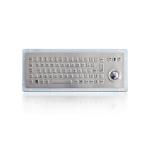 Rear panel mounting mini IP65 metal keyboard with 25mm optical trackball for sale