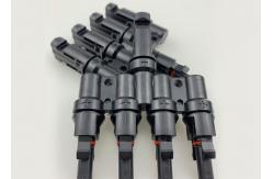 China 4 To 1 Photovoltaic Connectors 1mΩ Contact Resistance With Simple Assembly supplier