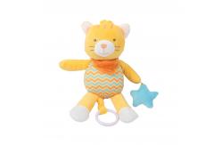 China Baby Soothing Music Bell Animal Plush Dolls With Hanging Ring supplier
