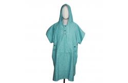 China Customized Sand Free Microfiber Poncho Towel Hooded Changing Towel Robe supplier