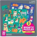 Cats Dogs Magnetic Jigsaw Puzzle 6.5 x 6.5 Multicolor for sale