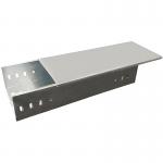 Wall Mount Solid Bottom Type Cable Tray Silver Suitable For Various Environments for sale