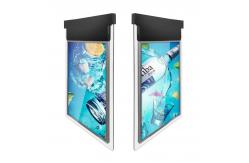 China 43inch Hanging Double Sided Window Display With High Bright Lcd supplier