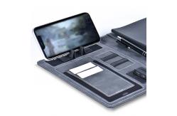 China Soft Pu Leather Business Notebook , Customized Power Bank Notebook supplier