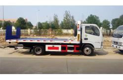 China Factory Sale Dongfeng Double Flatbed Tow Truck Towing Wrecker Trucks in Hubei supplier
