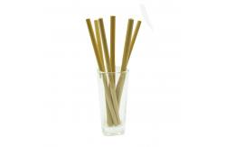 China 20cm Green Bamboo Fiber Straws Compostable Straws Bulk For Milk Cold Drinks supplier