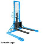 Straddle Hand Pallet Stacker  , Manual Platform Stacker 1000kg for sale