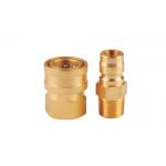 Brass Japanese Style Straight Through Coupler Hydraulic Quick Couplings for sale