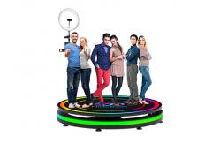 China Adjustable Selfie Stand 360 Camera Booth Rotating 360 Ring Light Photo Booth supplier