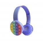 Fidget Pop Sensory Bluetooth Stereo Headphone Rainbow Colour release pressure earphone for sale