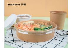 China Extra Sturdy Paper Food Bowls With Transparent Lids 50 Oz Moisture Resistant supplier