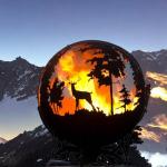 Corten Steel Rust Assembly Required Yes Sphere Steel Fire Pits