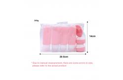 China Squeezable Shampoo Cosmetic Silicone travel bottles set pack 7 pieces supplier