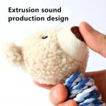 Cotton Rope Dog Molar Bite Toy Pet Vocal Plush Toy for sale