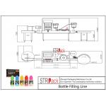 10ml-100ml E-Liquid Bottle Filling Capping Machine And Labeling Packing Line With Piston Pump for sale