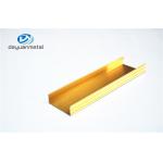 Golden Polishing Standard Aluminium Extrusion Profile For Official Decoration for sale